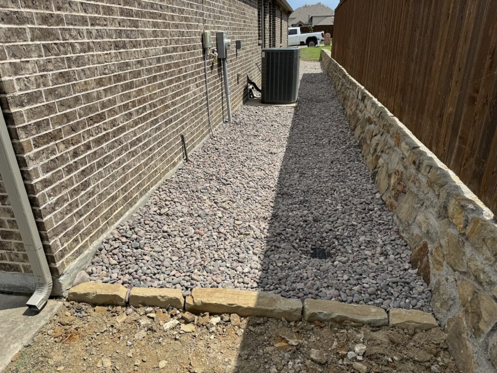 River Rock Erosion Control Dallas Drainage Pros