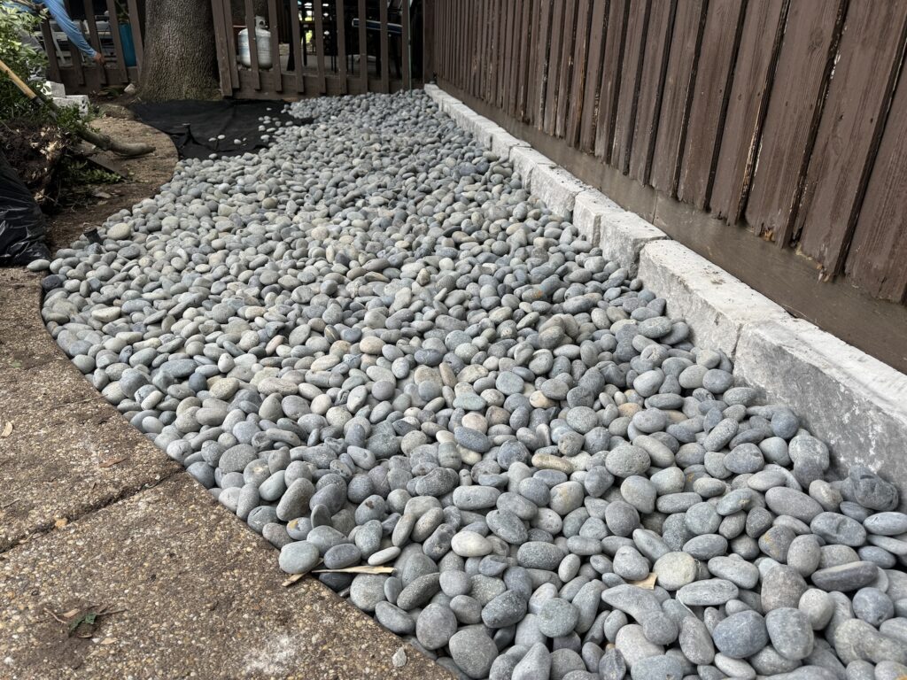 River Rock Erosion Control Dallas Drainage Pros