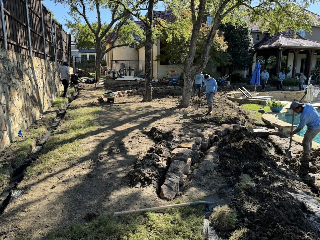 Retaining Wall as Drainage and Erosion Solution