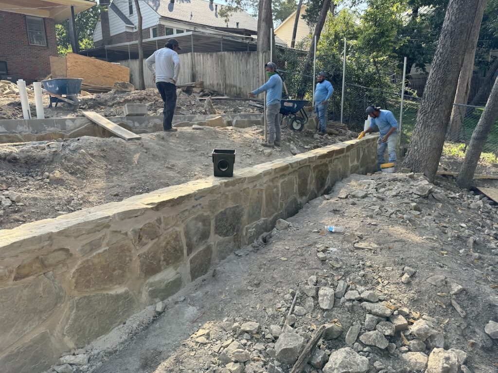 A Retaining Wall Helps Drainage and Reduces Erosion