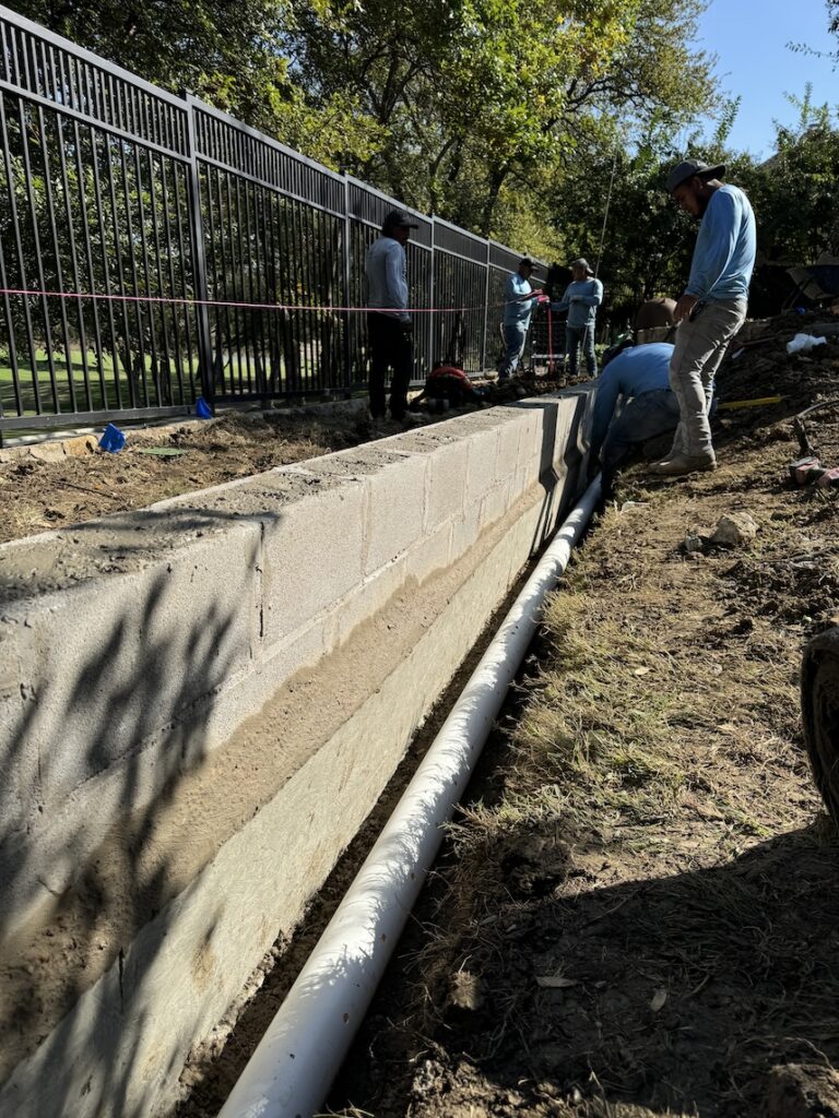 A Retaining Wall Helps Drainage and Reduces Erosion