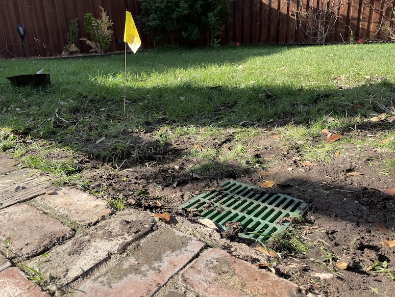 Landscape Drainage and French Drain Service in The Colony