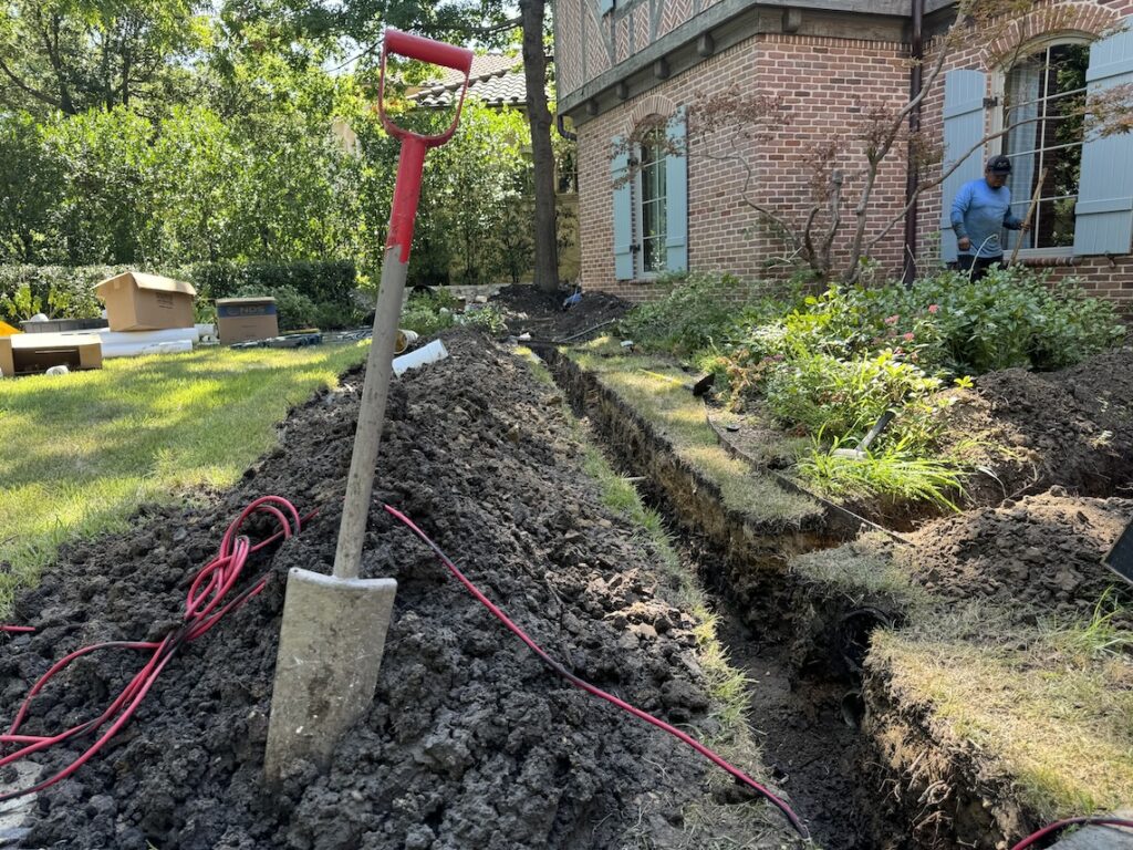 Landscape Drainage and French Drain Service in McKinney