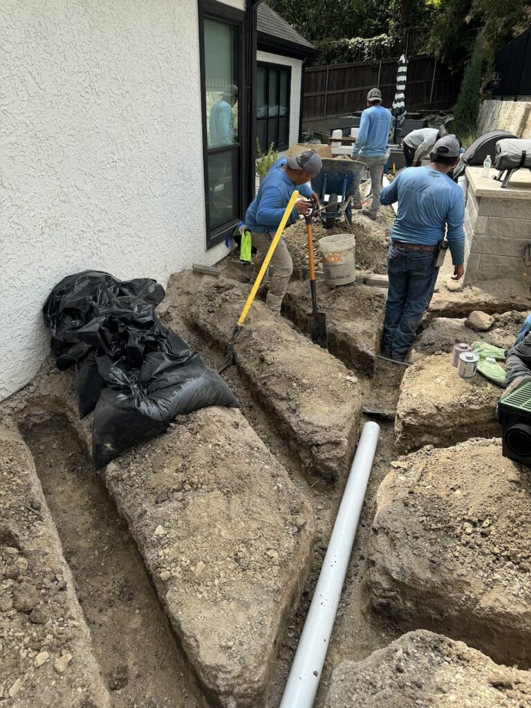 Landscape Drainage and French Drain Service in McKinney