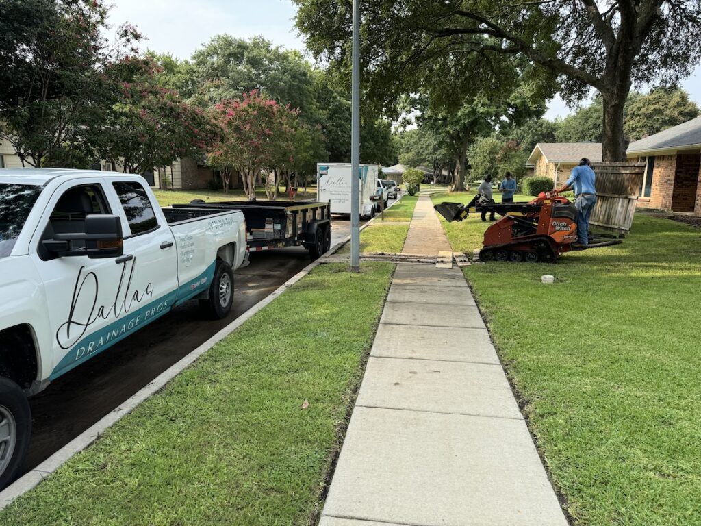 Landscape Drainage and French Drain Service in McKinney