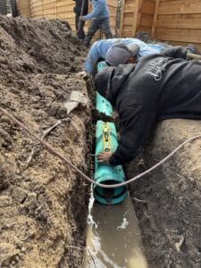 Careful Installation of Drain Pipe - Dallas Drainage Pros