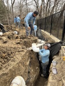 Engineered Depth Footer French Drains - Dallas Drainage Pros
